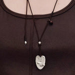 Original Design Embracing Heart Cord Necklace - floysun