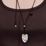 Original Design Embracing Heart Cord Necklace - floysun