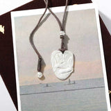 Original Design Embracing Heart Cord Necklace - floysun