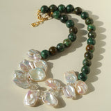 Original Designer Petal Pearl Statement Necklace - floysun