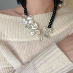 Original Designer Petal Pearl Statement Necklace - floysun