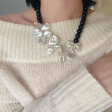 Original Designer Petal Pearl Statement Necklace - floysun