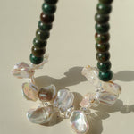 Original Designer Petal Pearl Statement Necklace - floysun