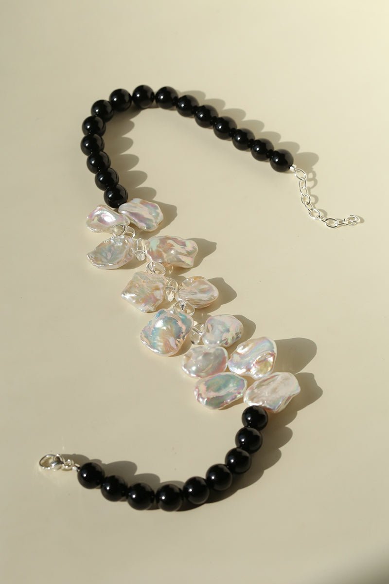 Original Designer Petal Pearl Statement Necklace - floysun