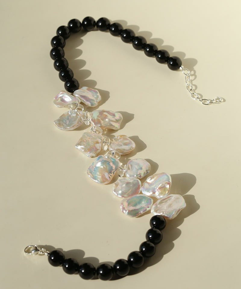 Original Designer Petal Pearl Statement Necklace - floysun