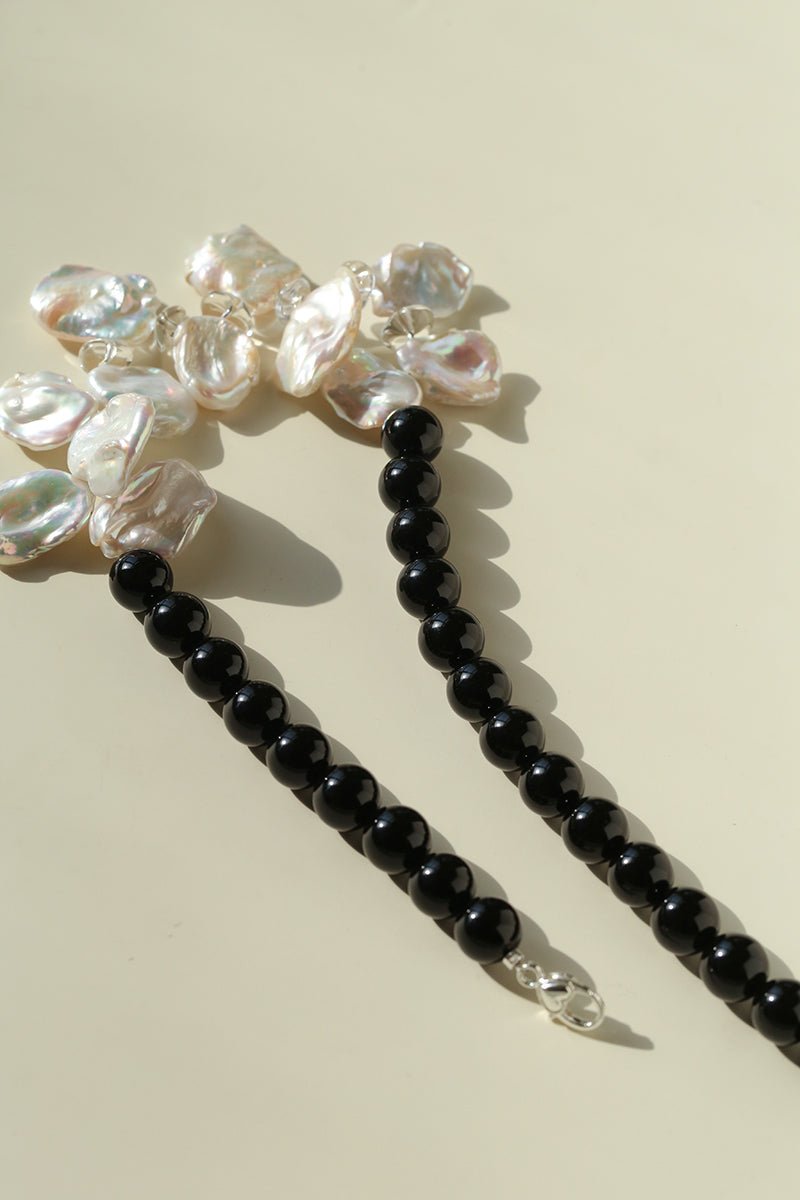 Original Designer Petal Pearl Statement Necklace - floysun