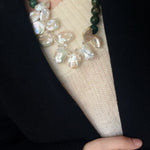 Original Designer Petal Pearl Statement Necklace - floysun