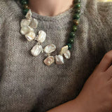 Original Designer Petal Pearl Statement Necklace - floysun