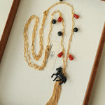 Original Enamel Horse Tassel Back Necklace - floysun