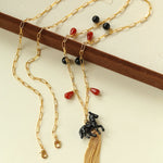 Original Enamel Horse Tassel Back Necklace - floysun