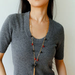 Original Enamel Horse Tassel Back Necklace - floysun