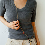 Original Enamel Horse Tassel Back Necklace - floysun