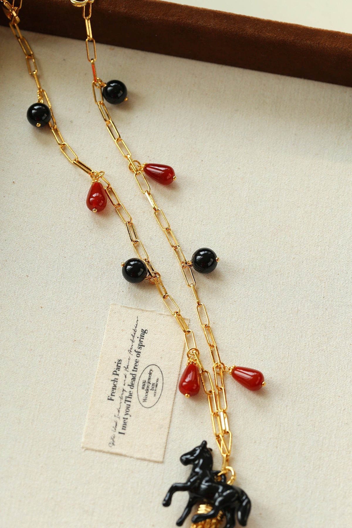 Original Enamel Horse Tassel Back Necklace - floysun