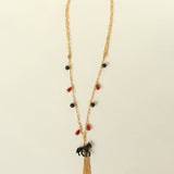 Original Enamel Horse Tassel Back Necklace - floysun