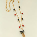 Original Enamel Horse Tassel Back Necklace - floysun