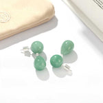 Original Luxury Red Jasper & Green Aventurine Drop Earrings - floysun