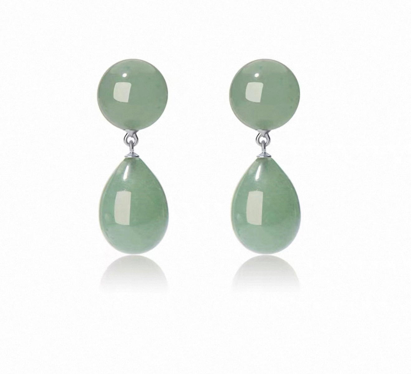 Original Luxury Red Jasper & Green Aventurine Drop Earrings - floysun
