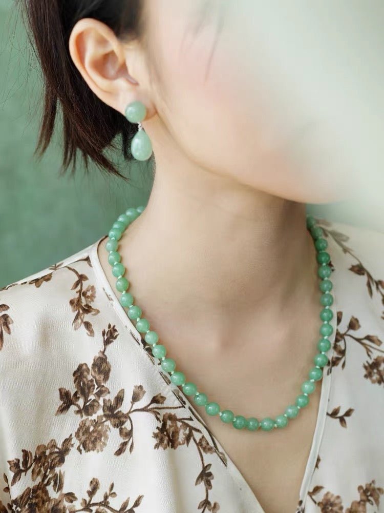 Original Luxury Red Jasper & Green Aventurine Drop Earrings - floysun