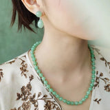 Original Luxury Red Jasper & Green Aventurine Drop Earrings - floysun