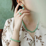 Original Luxury Red Jasper & Green Aventurine Drop Earrings - floysun