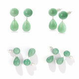 Original Luxury Red Jasper & Green Aventurine Drop Earrings - floysun