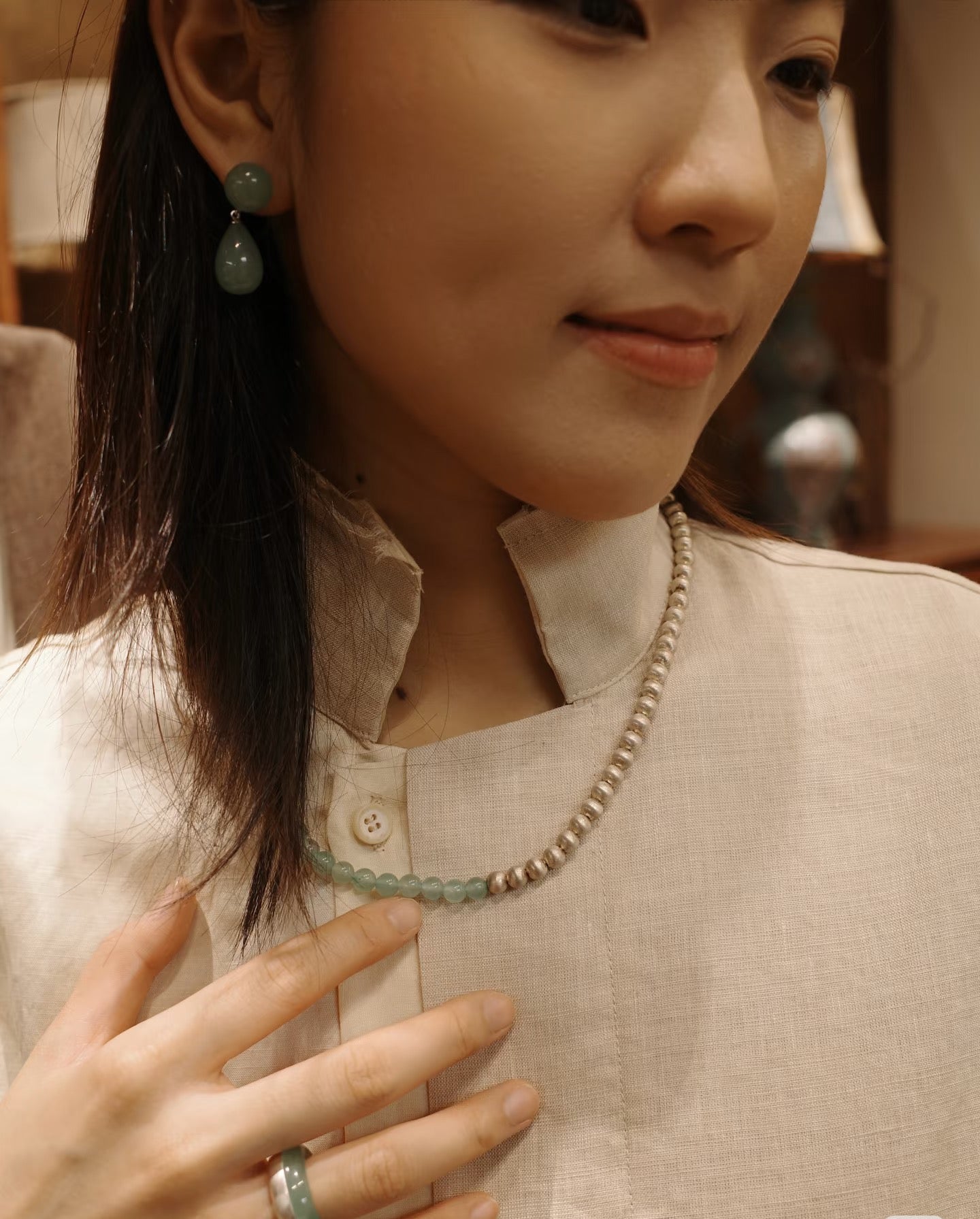 Original Luxury Red Jasper & Green Aventurine Drop Earrings - floysun