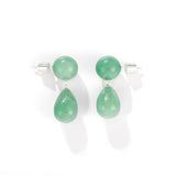 Original Luxury Red Jasper & Green Aventurine Drop Earrings - floysun