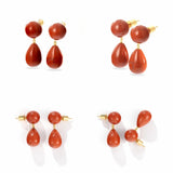 Original Luxury Red Jasper & Green Aventurine Drop Earrings - floysun