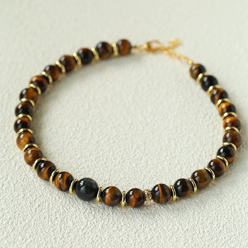 Original Malard Tiger’s Eye Beaded Necklace - floysun