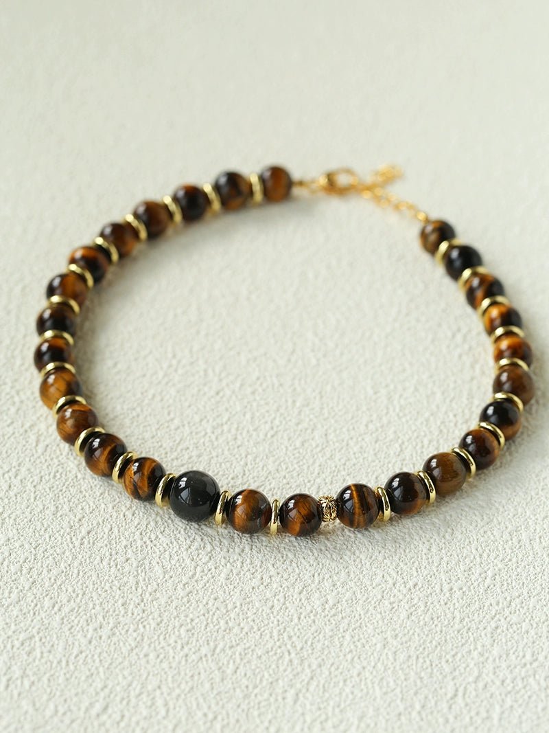 Original Malard Tiger’s Eye Beaded Necklace - floysun
