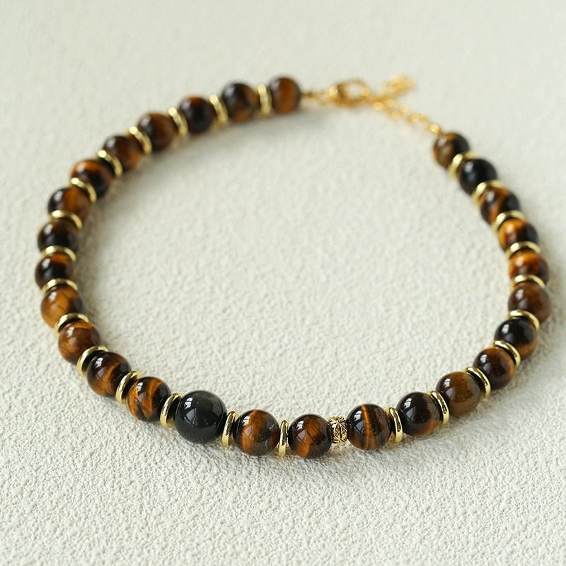 Original Malard Tiger’s Eye Beaded Necklace - floysun
