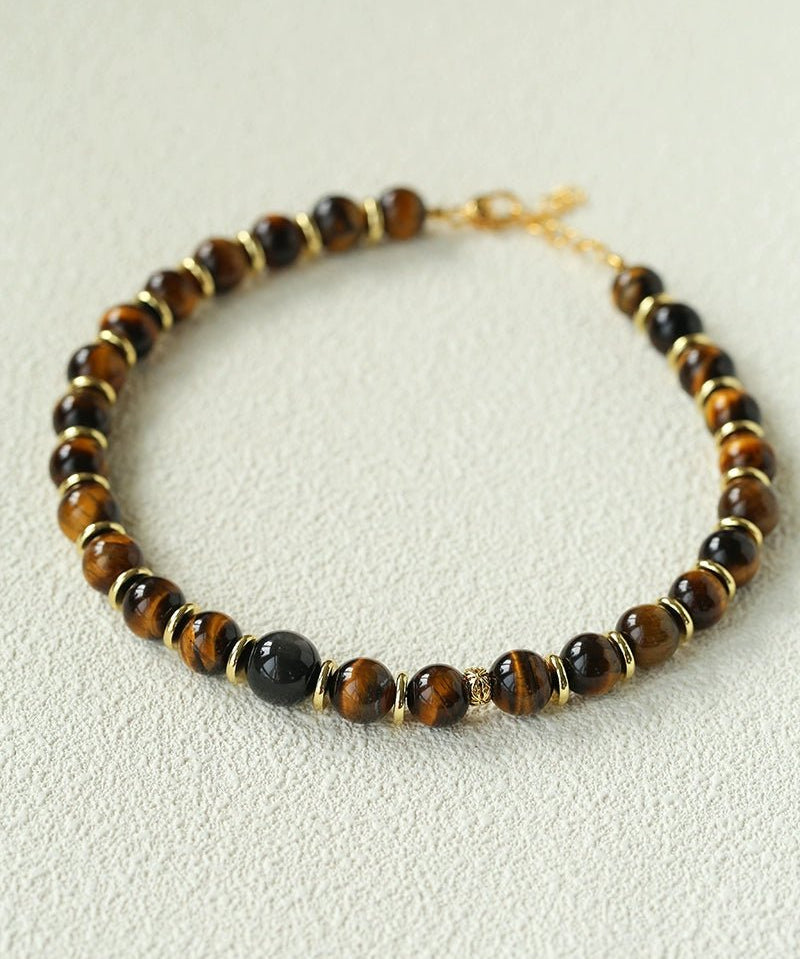 Original Malard Tiger’s Eye Beaded Necklace - floysun
