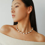 Original Vintage Pearl Gourd Necklace with Tiger’s Eye Beads - floysun