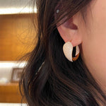 Ouroboros Enamel Hoop Earrings Unique & Minimalist Statement Piece - floysun