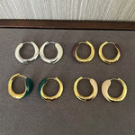 Ouroboros Enamel Hoop Earrings Unique & Minimalist Statement Piece - floysun
