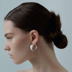 Ouroboros Enamel Hoop Earrings Unique & Minimalist Statement Piece - floysun