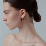 Ouroboros Enamel Hoop Earrings Unique & Minimalist Statement Piece - floysun