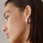 Ouroboros Enamel Hoop Earrings Unique & Minimalist Statement Piece - floysun