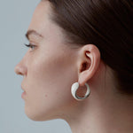 Ouroboros Enamel Hoop Earrings Unique & Minimalist Statement Piece - floysun