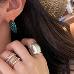 Ouroboros Enamel Hoop Earrings Unique & Minimalist Statement Piece - floysun