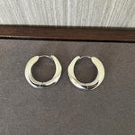 Ouroboros Enamel Hoop Earrings Unique & Minimalist Statement Piece - floysun