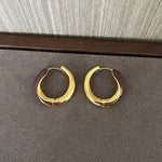 Ouroboros Enamel Hoop Earrings Unique & Minimalist Statement Piece - floysun