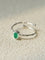 Oval Gem Stacking Ring in 925 Silver - Blue - floysun