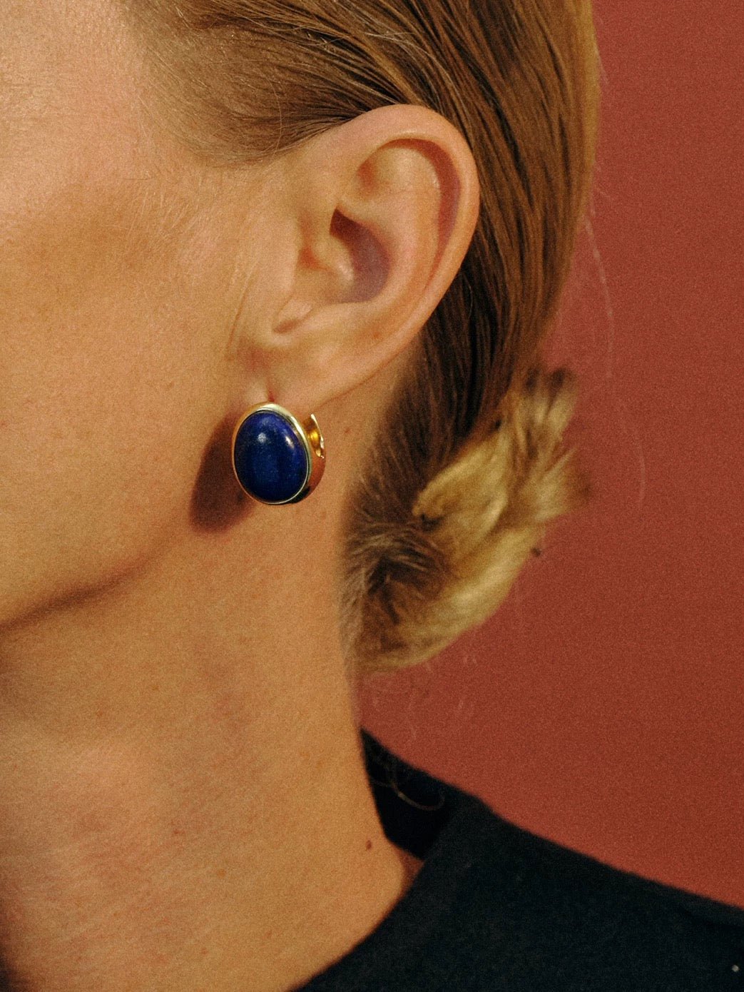 Oval Gemstone Stud Earrings - floysun