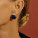Oval Gemstone Stud Earrings - floysun