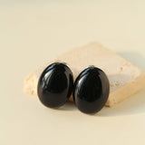 Oval Geometric Agate Stud Earrings - floysun