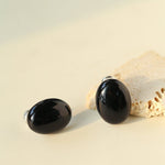 Oval Geometric Agate Stud Earrings - floysun