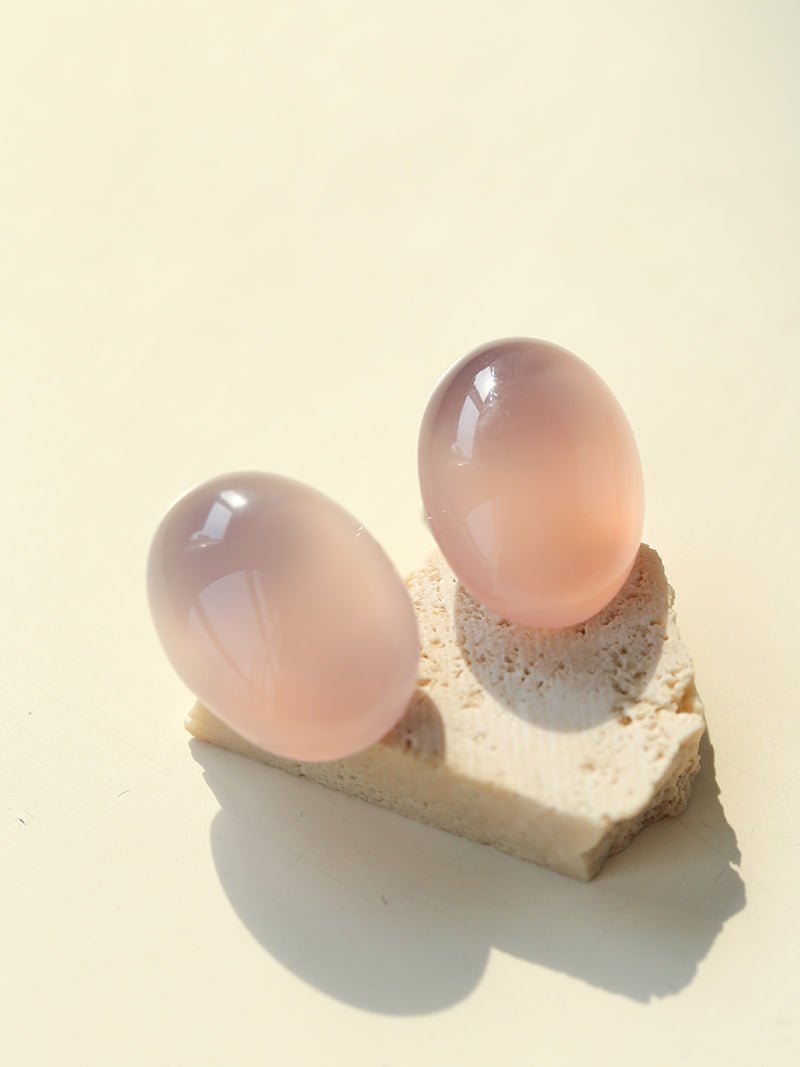 Oval Geometric Agate Stud Earrings - floysun