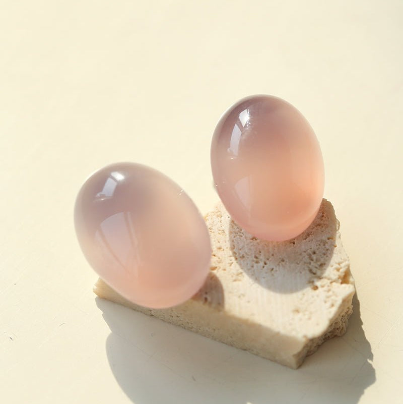 Oval Geometric Agate Stud Earrings - floysun