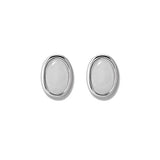 Oval Glass Stud Earrings - floysun